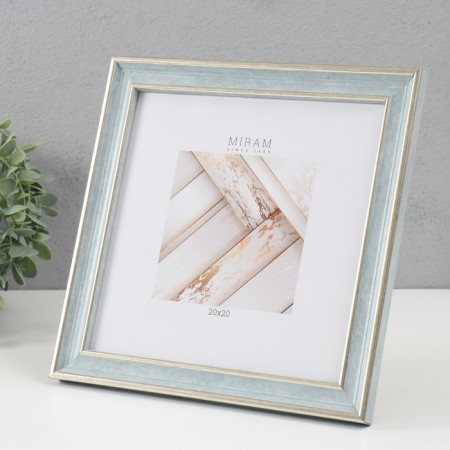 Photo frame Plastic "Mira" 20x20 cm, 642498 Sea (plastic screen)-1