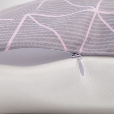 Pillowcase decorative Ethel "Geometry" 40x40 cm, velor, 100% p/e-4