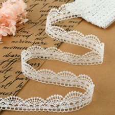 Lace is hypunnel, two -layer, 25 mm × 6.8 ± 0.5 m, white color