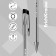 Ballic handle Erich Krause Ultra-20, node-bela 0.7 mm, black ink, letter line 2000 meters