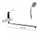 Bath mixer "TsS-SM" EP400023, single-leaf, wall, with shower set, chrome