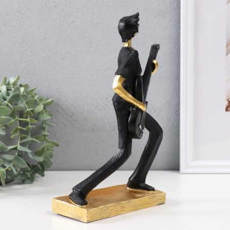 Polystone souvenir "Basistarist" black with gold 15.5x7.5x25.5 cm-1