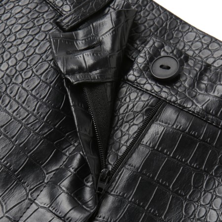 Women's pants (eco-leather) minku: Eco leather Black color, rr 42-7