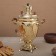 Samovar "Gold", glass, 2.5 l, heat, the pipe is included