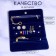 Organizer for storing jewelry twisting "clutch" 22 × 28 cm, blue color