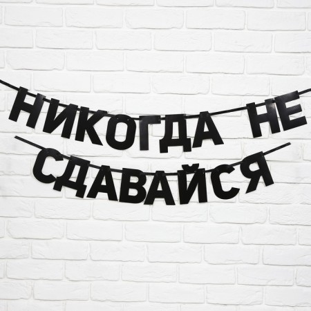 Гирлянда на ленте «Не сдавайся», 220 см.-1