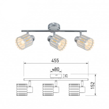LESE 7027-703 3 x E14 40W lamp-6