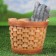 Figure pot "A kitten in a round basket" 20x18cm