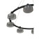 Spring LED LED STILFORT 4009/02/08p, 8x40W, LED, 800x800 mm, 3000-6000k remote control, 1400lm, black color black