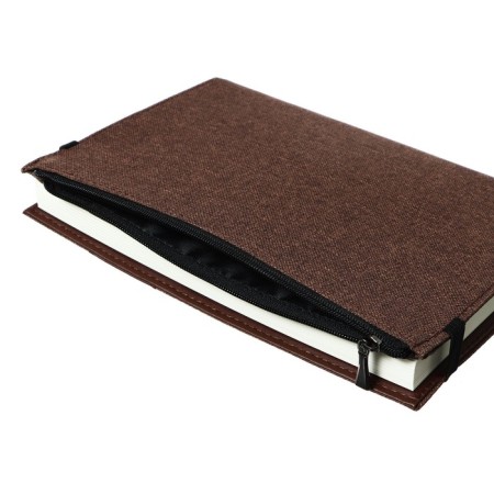 The diary is low, PVC cover, A5 format, 140 sheets in a cage, elastic band, with pockets, mix-7