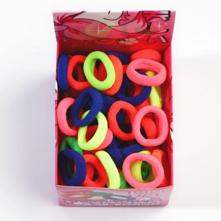 Hair elastic bands "Tm -Mahrushka", fox, 100 pcs, 2 x 2 x 0.4 cm-3