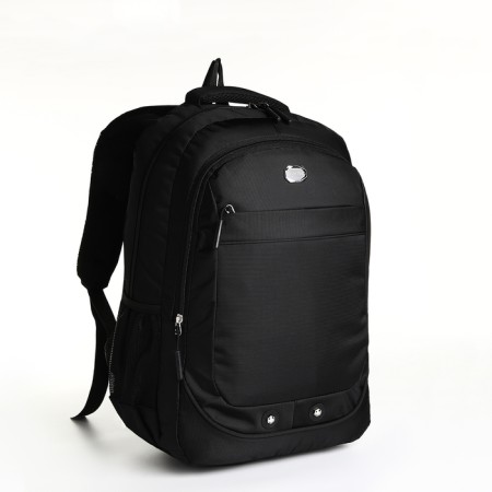 Youth backpack with a zipper, 4 pockets, black color-2