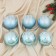 Set of balls plastic D-8 cm, 6 pcs "Adelia" silver-blue