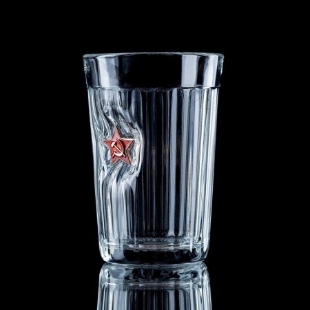 The glass "impenetrable.", With a star, faceted, 250 ml-4