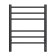 Terminus heated towel rail "Aurora" P6, 450x600 mm, Dimmer, Black Muars