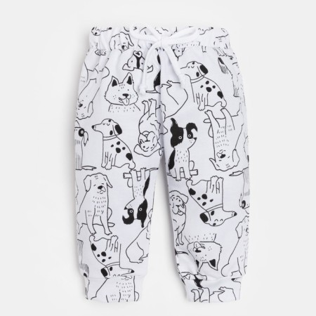 Set: jumper and pants crumb I "DOGS", height 80-86 cm, orange/white color-4