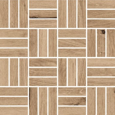 Floor mosaic Woodhouse dark beige, 300x300 mm