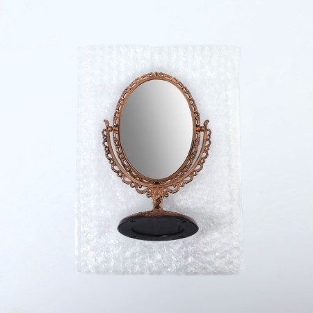The mirror is desktop, bilateral, with an increase, mirror surface 8.5 × 12.1 cm, bronze color-4