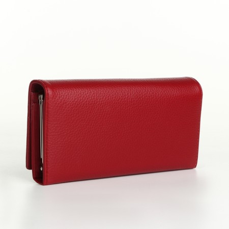 Women's wallet on magnets, burgundy color-1