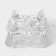 Crystal salad bowl on the legs Pinwheel, D = 12 cm
