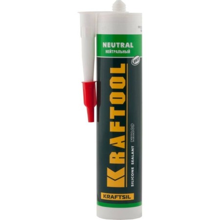 Sealant Kraftool, silicone, white, neutral, 300ml