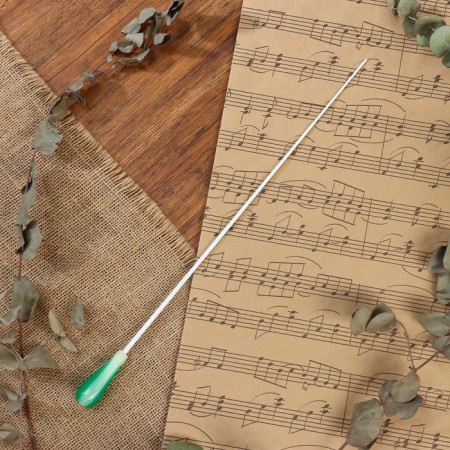 Music Life conductor wand, 38.5 x 2 cm, green handle
