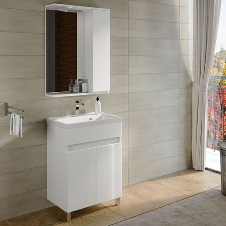 Cabinet-mirror suspended Sanstar "Quadro 60" White-2