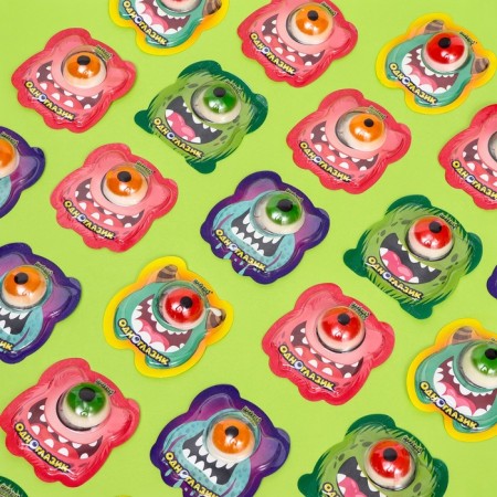 Chewing marmalade "one -eyed" in a blister, assorted, box box display, 7 g-2