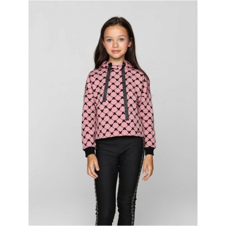 Худи для девочек Conte Elegant , рост 134-140 см, цвет dusty rose-black-3
