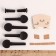 A set of violin accessories: stand, Kolki, chin, string holder, 3/4