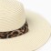 Women's hat with a leopard strap minku Milk color, river 58