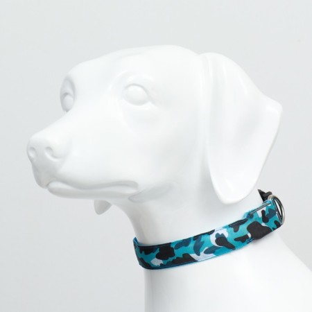 Collar with Militari's backlight 3 glow modes size m, Osh 32-50 x 2.5 cm, blue-2