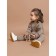 Knitted children's Knitted Amarobaby Noodles, height 74 cm, brown color