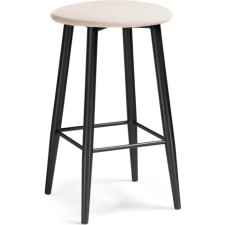 Haric Gangtock chair Metal/velor, black/beige 38x38x62 cm