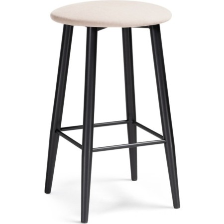 Haric Gangtock chair Metal/velor, black/beige 38x38x62 cm