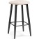 Haric Gangtock chair Metal/velor, black/beige 38x38x62 cm