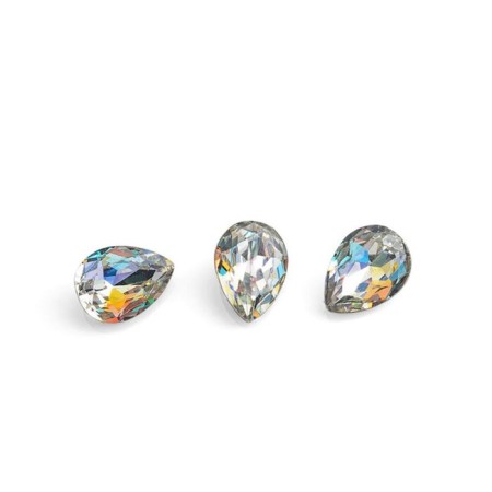 Rhinestones for TNL nail design “Big drop”, transparent, 10 pcs
