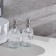 A set of bathroom dispensers, 400 ml, glass, transparent