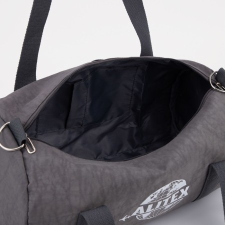 Sports bag with lightning, external pocket, suitcase holder, gray color-2