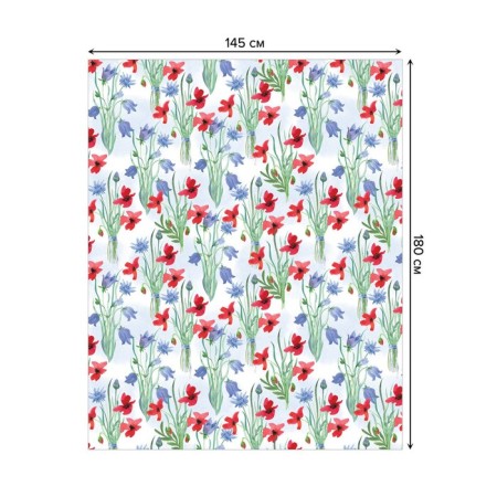 The tablecloth "Field bouquets", rectangular, Saten, size 145x180 cm-1