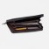 Male purse with zipper, department for bills, for maps, for coins, black color