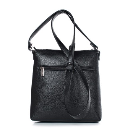 Female bag, artificial leather, 220x235x70 cm, black/coffee shop-2