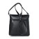 Female bag, artificial leather, 220x235x70 cm, black/coffee shop
