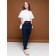 Pants for girls, height 140 cm, dark blue color
