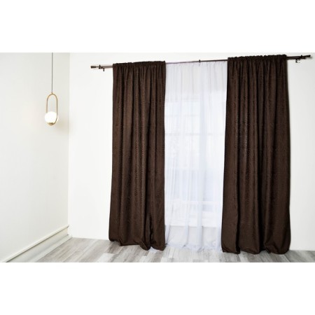 Curtain, size 145x270 cm, chocolate color-1