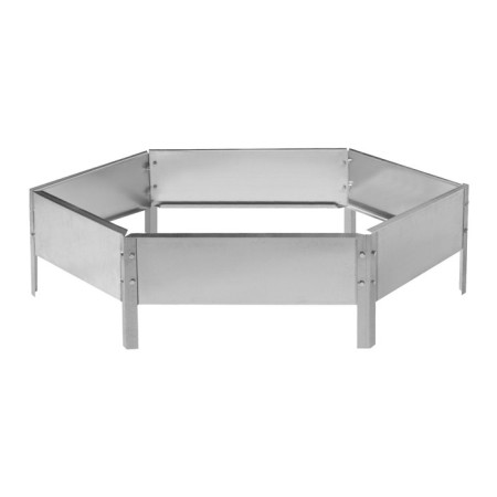 Galvanized flowerbed, d = 100 cm, h = 15 cm, Greengo-7