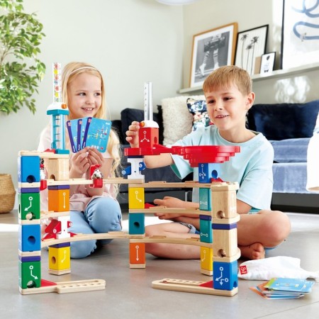 Hape wooden designer, quadrilla labyrinth, expanded set of "Racing"
