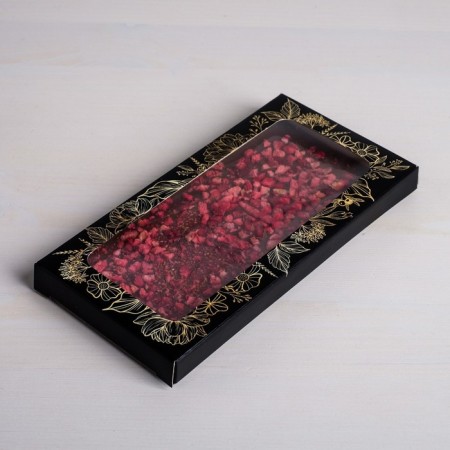 Chocolate box, confectionery packaging “With Best Wishes”, with a window, 17.3 x 8.8 x 1.5 cm-1