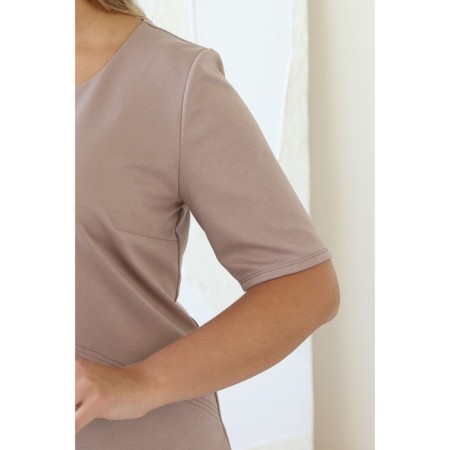 Female dress, size 56, beige color-11