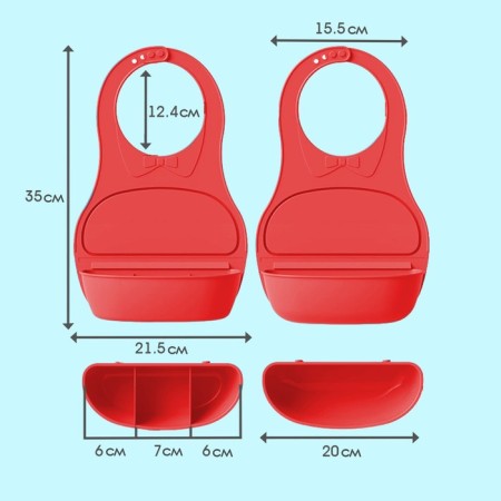 Blooper for feeding plastic with pocket coneiner, pink color-3